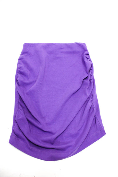 ATM Zara Womens Cotton V-Neck Short Sleeve Top Skirt White Size XS S Lot 2
