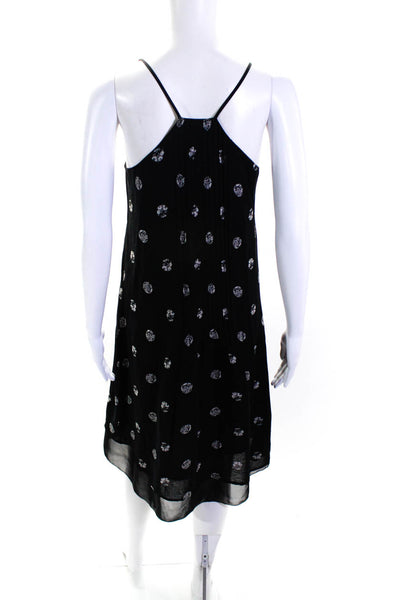 Zara Club Monaco Womens Polka Dot Ruffle Trim Dress Black Size XS 0 Lot 2