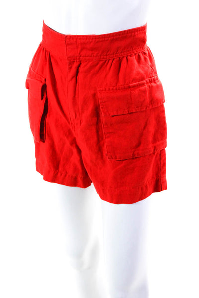 Joie Since 2001 Womens Cotton High-Rise Casual Cargo Shorts Red Size 2
