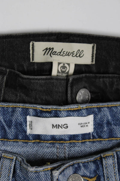 MNG Madewell Womens Cotton Denim Midi Skirt Jeans Blue Black Size M 26P Lot 2