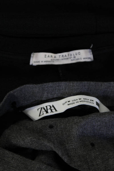 Zara Women's Long Sleeve Spotted V-Neck Tiered Shift Dress Gray Size M S, Lot 2