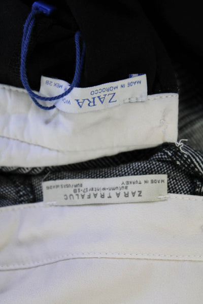 Zara Women's Short Sleeve Embroidered Collar Shift Dress Black Size M S, Lot 2
