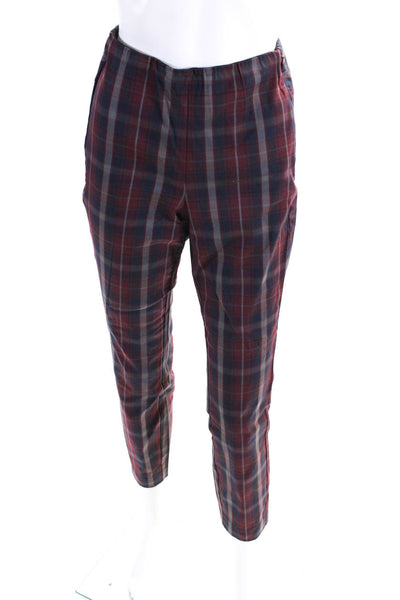 Rag & Bone Women's Zip Closure Flat Front Straight Leg Plaid Pant Size 4