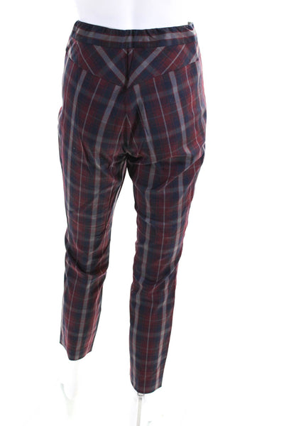 Rag & Bone Women's Zip Closure Flat Front Straight Leg Plaid Pant Size 4