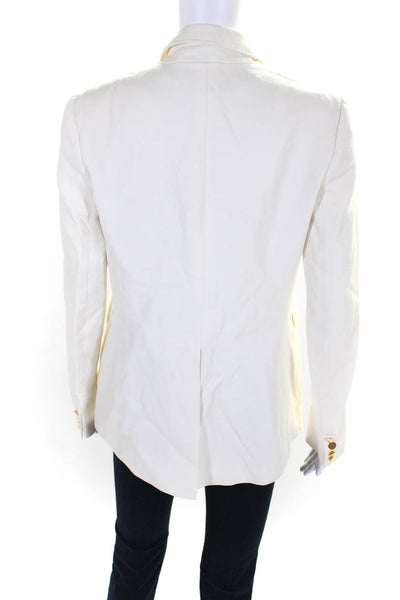 Joseph Womens One Button Notched Collar Long Sleeve Blazer Jacket White Size 42