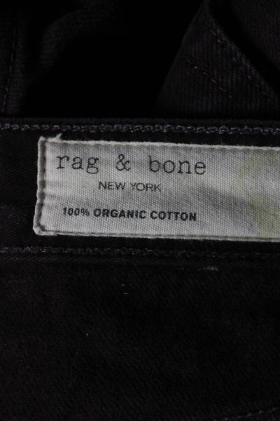 Rag & Bone Women's High Rise Straight Leg Ankle Slim Jeans Plum Size 24