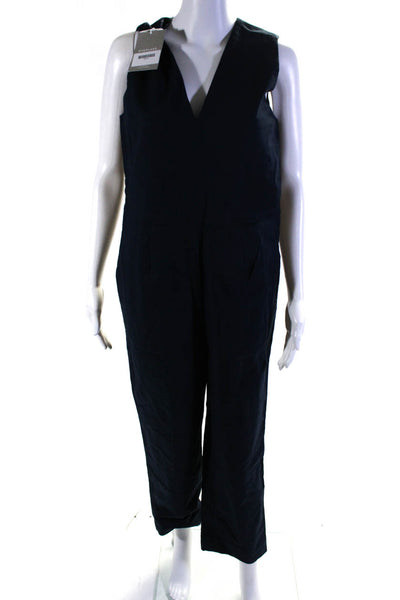 Everlane Womens The Structured Cotton Jumpsuit Navy Size 4