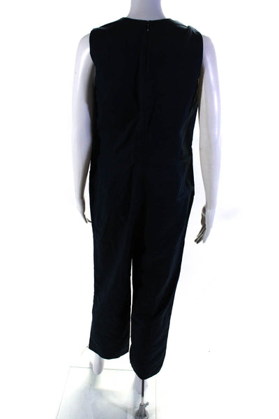 Everlane Womens The Structured Cotton Jumpsuit Navy Size 4
