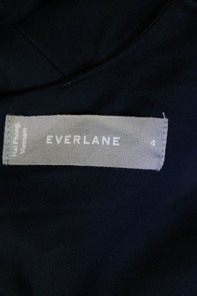 Everlane Womens The Structured Cotton Jumpsuit Navy Size 4