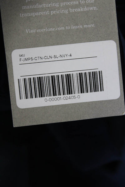 Everlane Womens The Structured Cotton Jumpsuit Navy Size 4