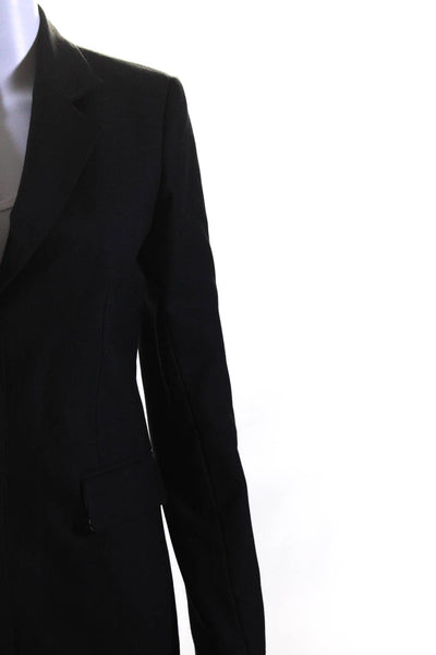 Yaly Couture Womens Collared Three Button Long Sleeved Slim Blazer Black Size M