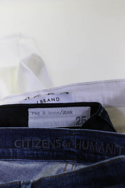 Citizens of Humanity J Brand Womens Skinny Jeans Blue White Size 25 26 Lot 3