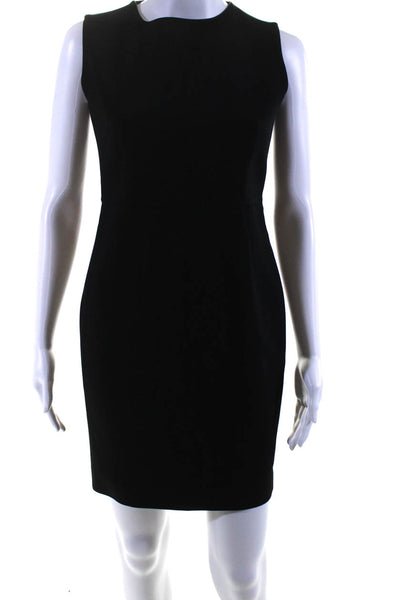 Aquilano Rimondi Womens Sleeveless Round Neck Trim Pencil Dress Black Size 40