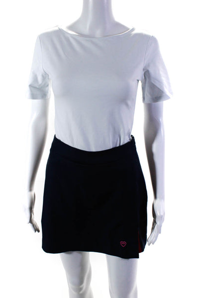 G/Fore Women's Zip Closure Wrap Snap Button Mini Skort Navy Blue Size 0