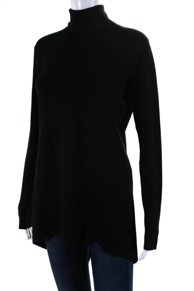 Derek Lam Womens Long Sleeves Turtleneck Sweater Black Size Medium