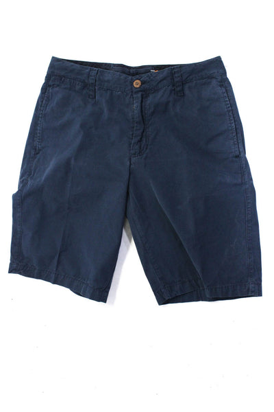 Tailor Vintage Men's Flat Front Pockets Chino Short Navy Blue Size 30