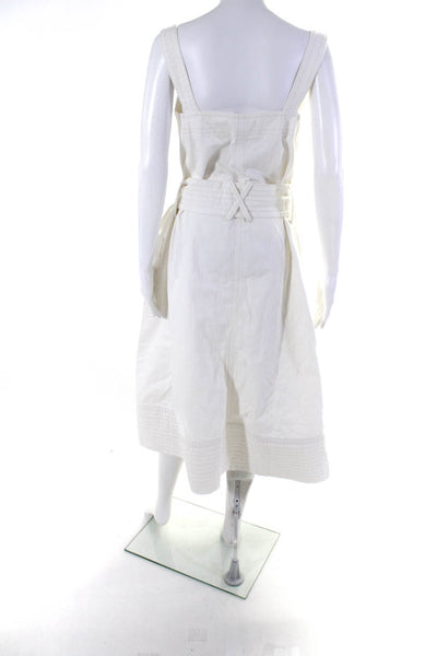 Everlane Womens The Organic Cotton Herringbone Dress  Bone Size S