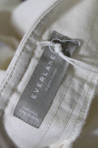 Everlane Womens The Organic Cotton Herringbone Dress  Bone Size S