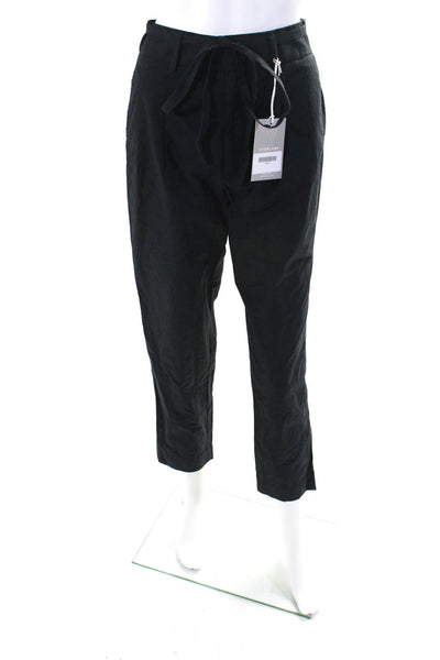 Everlane Womens The Poplin Pleated Taper Pant Black Size 0