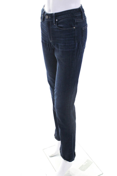 Paige Womens Stretch Mid Rise Straight Leg Manhattan Jeans Pants Blue Size 25