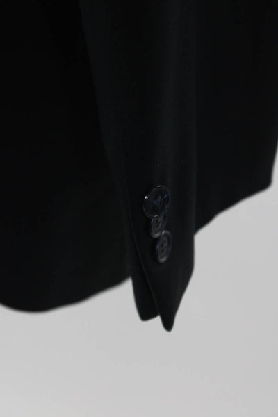 Ermenegildo Zegna Mens Collar Long Sleeves Line Two Button Jackets Black Size 46