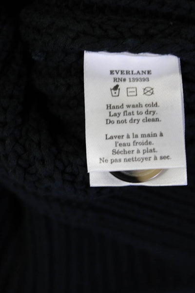 Everlane Womens The Texture Cotton Cardigan  Black Size M