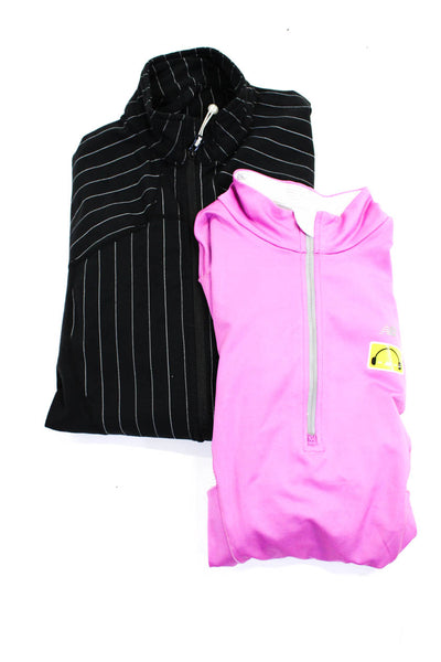 New Balance Lululemon Womens Colorblock Striped Zip Jackets Pink Size M Lot 2