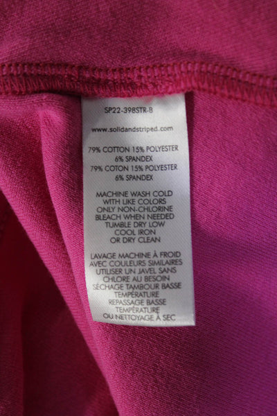Solid & Striped Womens Bailey Solid Terry Halter Mini Dress Strawberry Pink XS