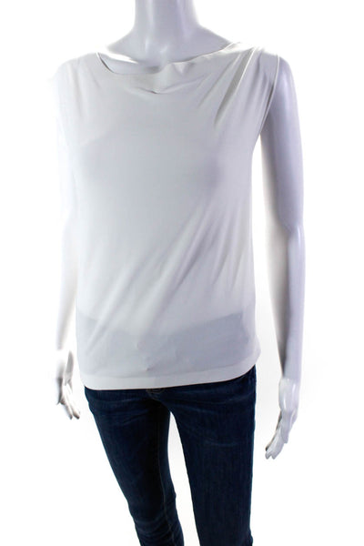 Norma Kamali Women's Asymmetrical Sleeveless Blouse White Size XS