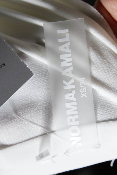 Norma Kamali Women's Asymmetrical Sleeveless Blouse White Size XS