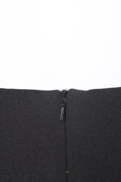 Black Halo Womens Asymmetrical Neck Short Sleeves Pleated Maxi Dress Black Size
