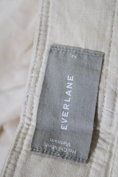 Everlane Womens Canvas  The Linen Way High® Drape Pant   Size 2