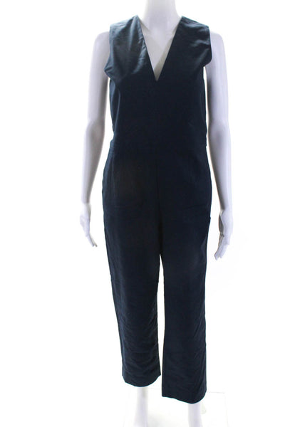 Everlane Womens The Structured Cotton Jumpsuit Navy Size 0