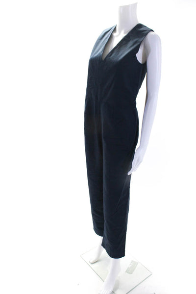 Everlane Womens The Structured Cotton Jumpsuit Navy Size 0