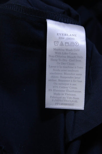 Everlane Womens The Structured Cotton Jumpsuit Navy Size 0