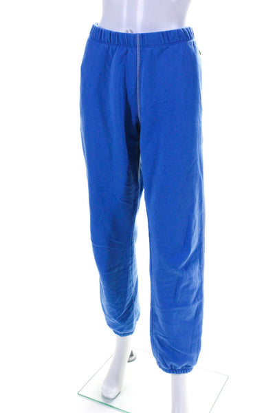 Morgan Lane Womens High Rise Drawstring Cozyland Jogger Pants Blue Size Large