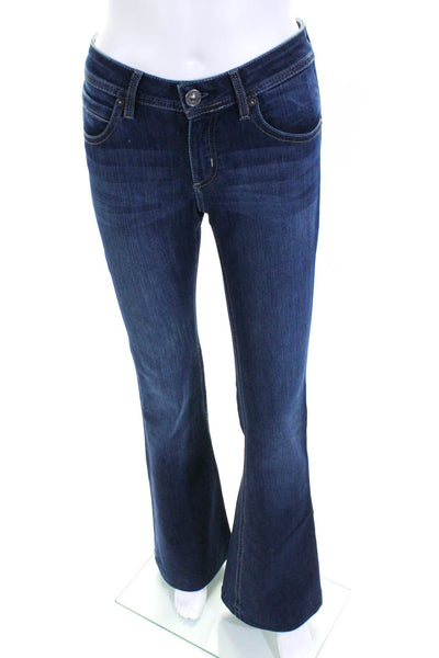 DL1961 Womens Joy High Rise Flare Leg Jeans Blue Cotton Size 26