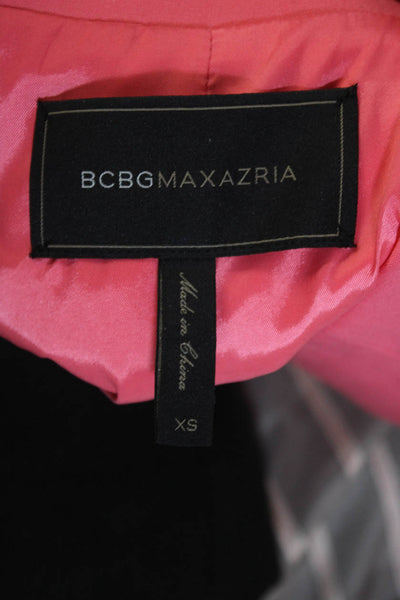 BCBG Max Azria Womens Belted Blazer Jacket Flamingo Pink Size Extra Small