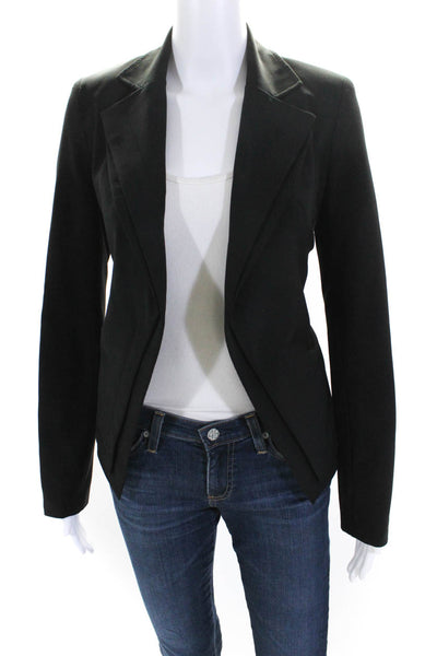 Alexander Wang Womens Open Front Layered Jacket Black Wool Size 6