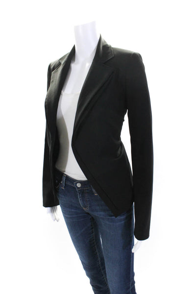 Alexander Wang Womens Open Front Layered Jacket Black Wool Size 6