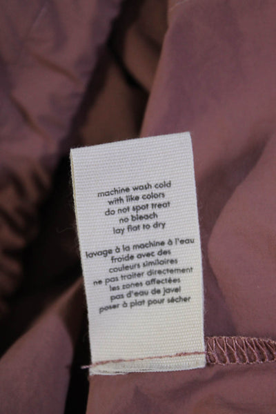 Donni Womens Hooded Half Zip Kangaroo Pocket Pullover Jacket Blush Pink Size XS