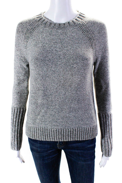 J Brand Women's Round Neck Long Sleeves Pullover Sweater Gray Size XS