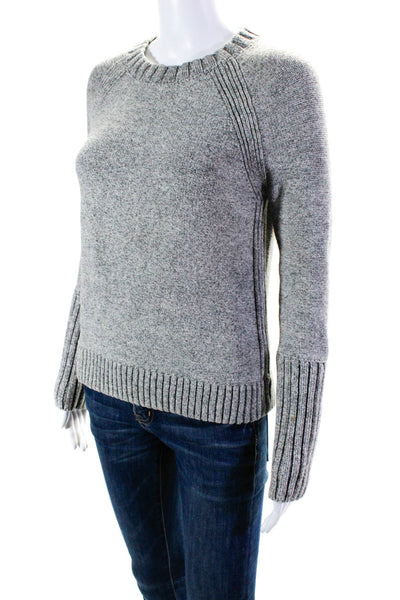 J Brand Women's Round Neck Long Sleeves Pullover Sweater Gray Size XS