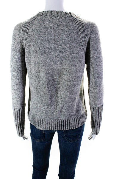 J Brand Women's Round Neck Long Sleeves Pullover Sweater Gray Size XS