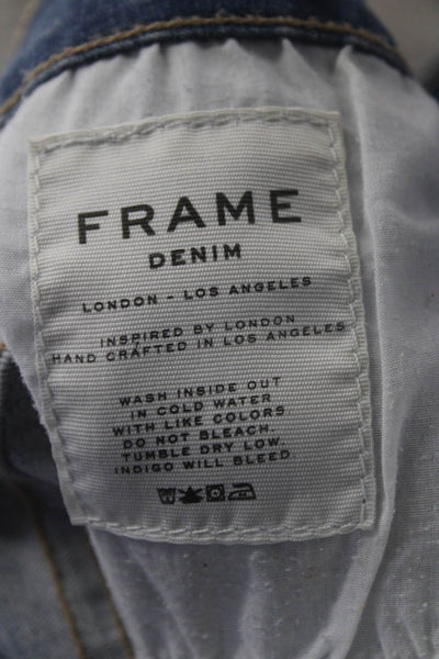 Frame Denim J Brand Womens Skinny Jeans Anja Trousers Blue Tan Size 27 28 Lot 2