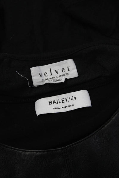 Velvet by Graham & Spencer Bailey 44 Womens T-Shirt Tops Black Size XS S Lot 2