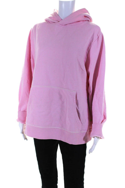 Morgan Lane Womens Pullover Cozyland Hoodie Sweater Pink Cotton Size Medium