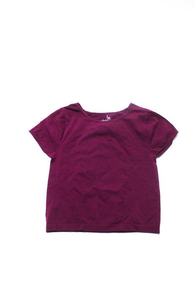 Intimately Free People Womens Tee Mesh Shirts Purple Gray Size Medium Lot 2