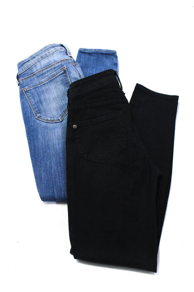 Genetic Denim Womens Cotton Denim Skinny Leg Jeans Blue Black Size 25 Lot 2
