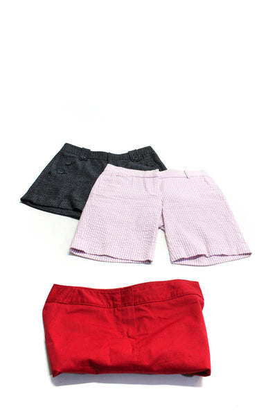 J Crew Teenflo Beth Bowley Womens Shorts Skirt Pink Red Blue Size 00 6 2 Lot 3
